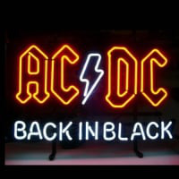 Ac Dc Back In Black Neon Skilt