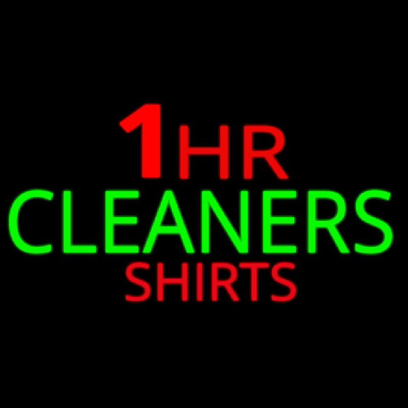 1 Hr Cleaners Shirt Neon Skilt