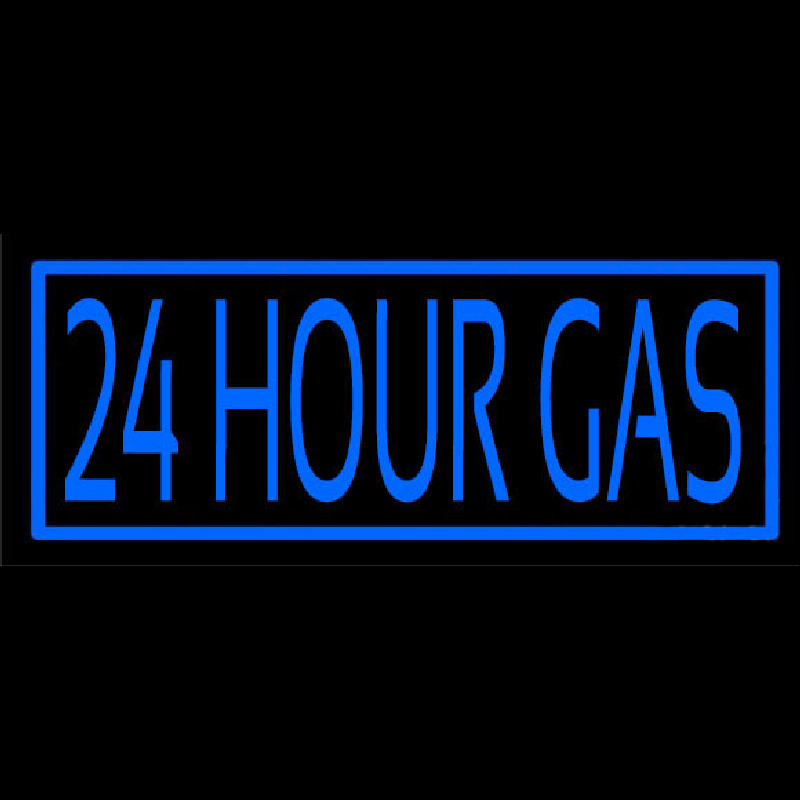 24 Hour Gas Neon Skilt