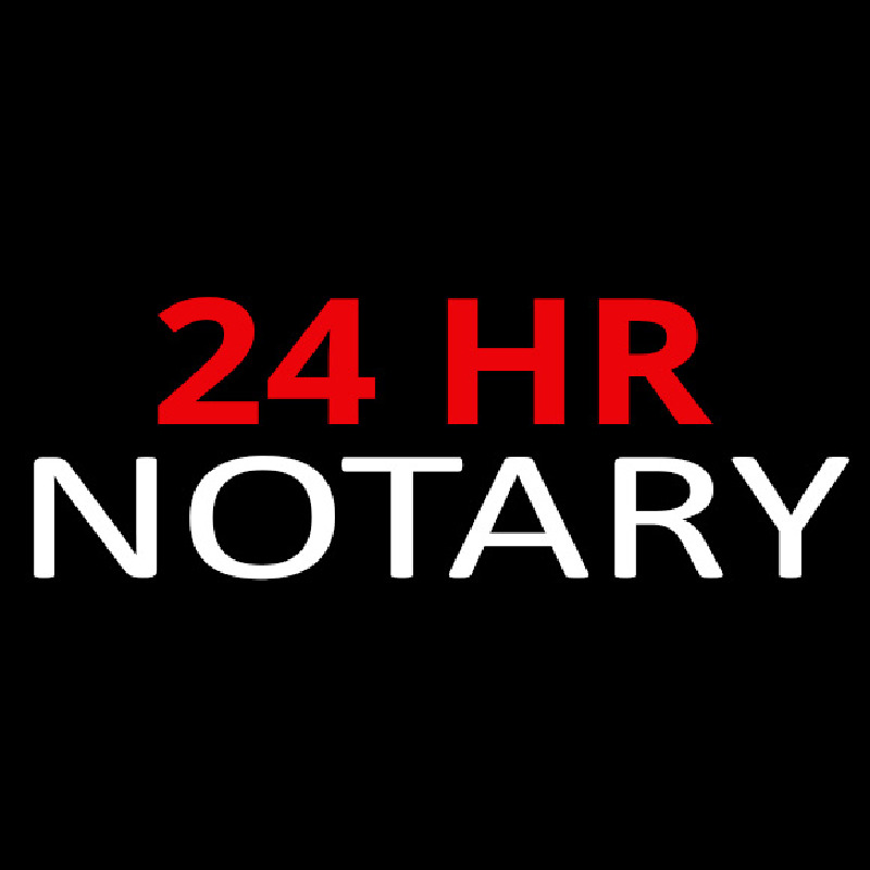 24 Hr Notary Neon Skilt