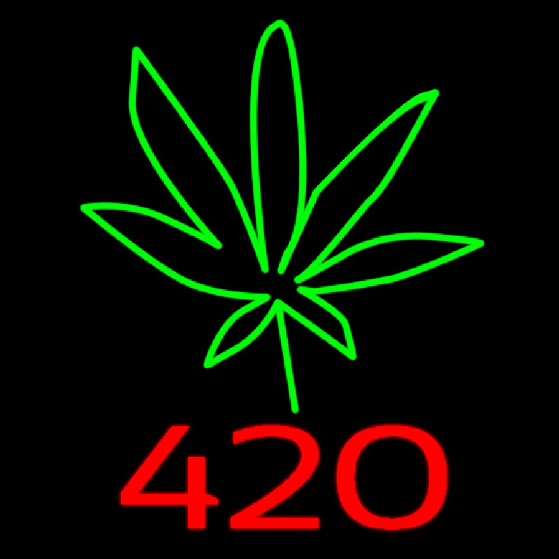 420 Herbal Neon Skilt