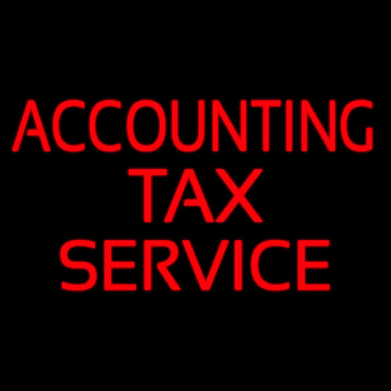 Accounting Ta  Service Neon Skilt