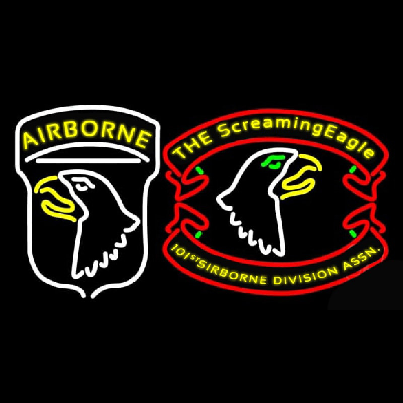 Airborne Division Screaming Eagle Neon Skilt