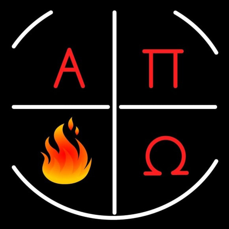 Alpha Pi Omega Logo Neon Skilt