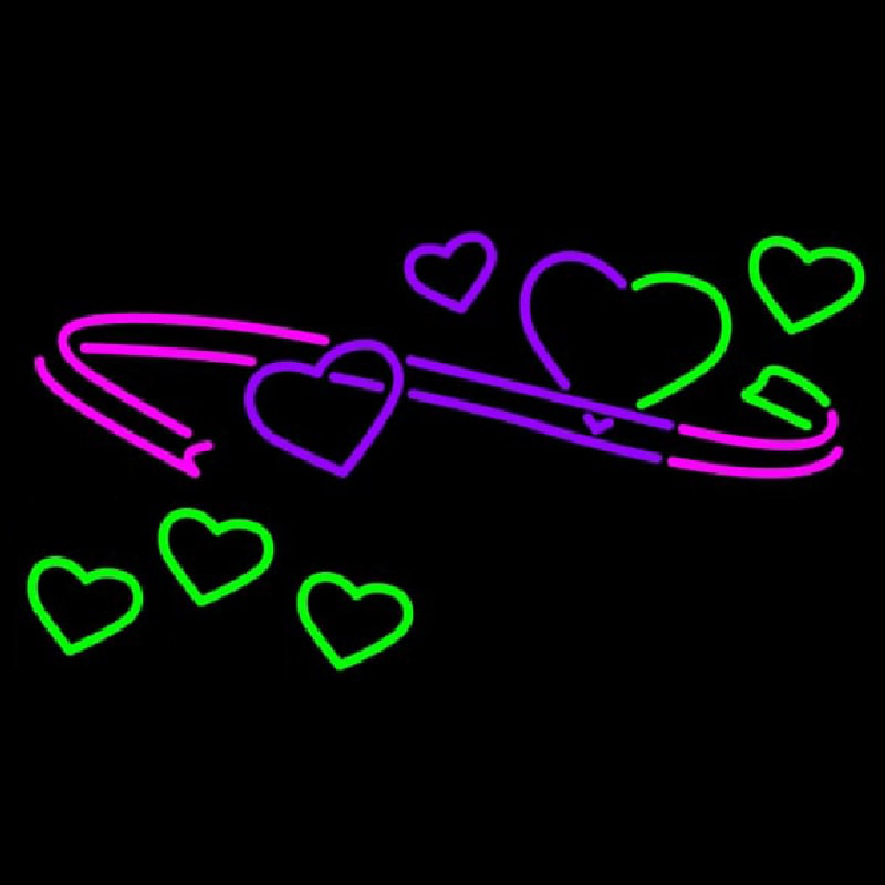 Art Heart Art Line Neon Skilt