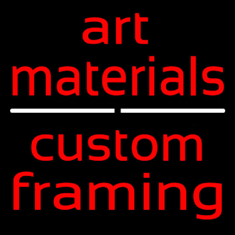 Art Materials Custom Framing Neon Skilt