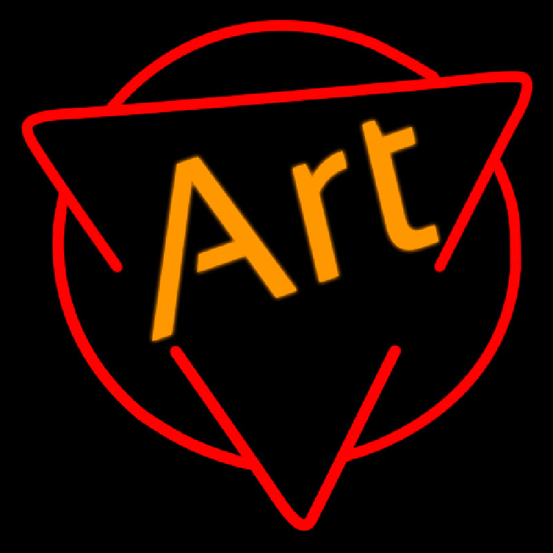 Art With Triangle Neon Skilt