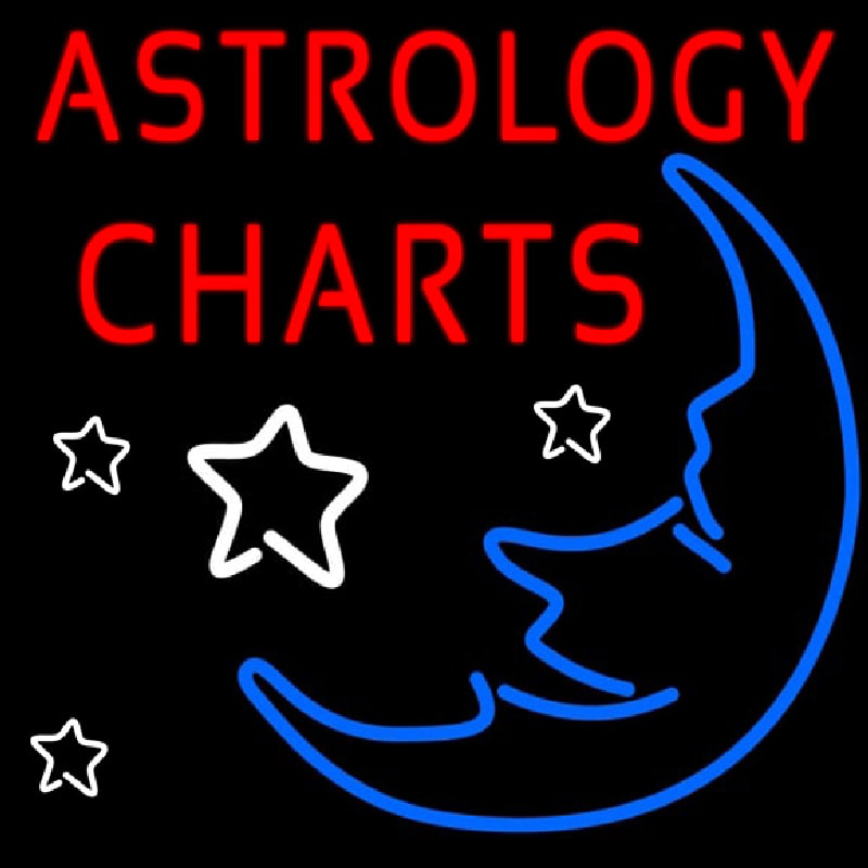 Astrology Charts Neon Skilt