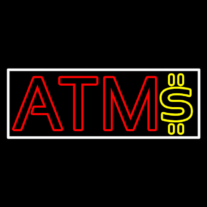 Atm With Dollar Symbol 1 Neon Skilt