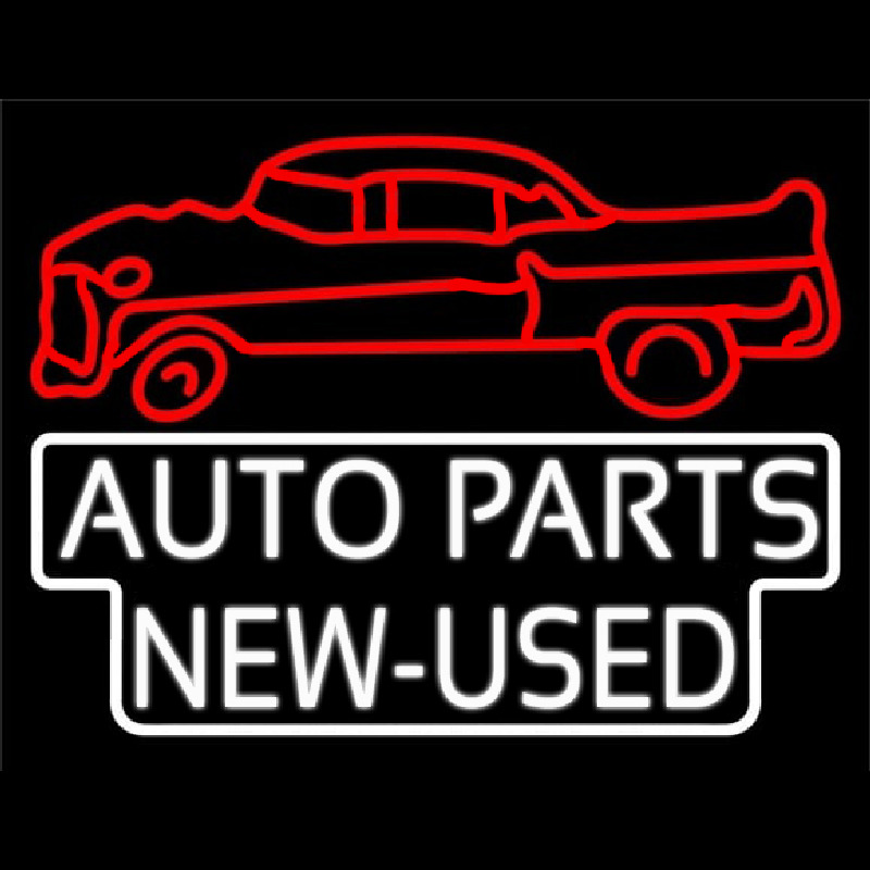 Auto Parts New Used Car Logo Neon Skilt