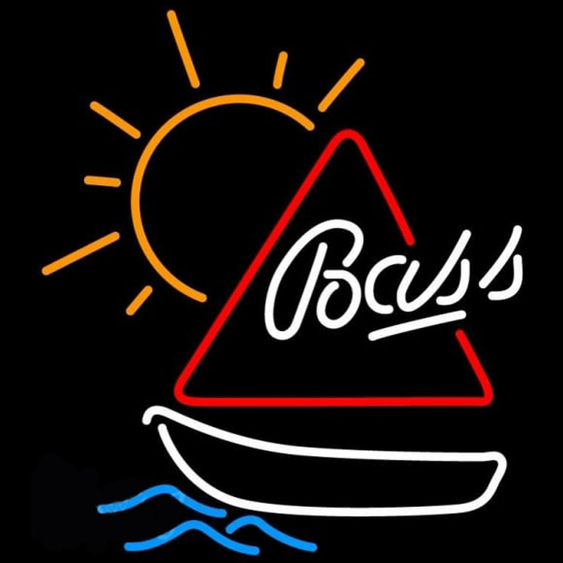 Bass Sailboat Neon Skilt