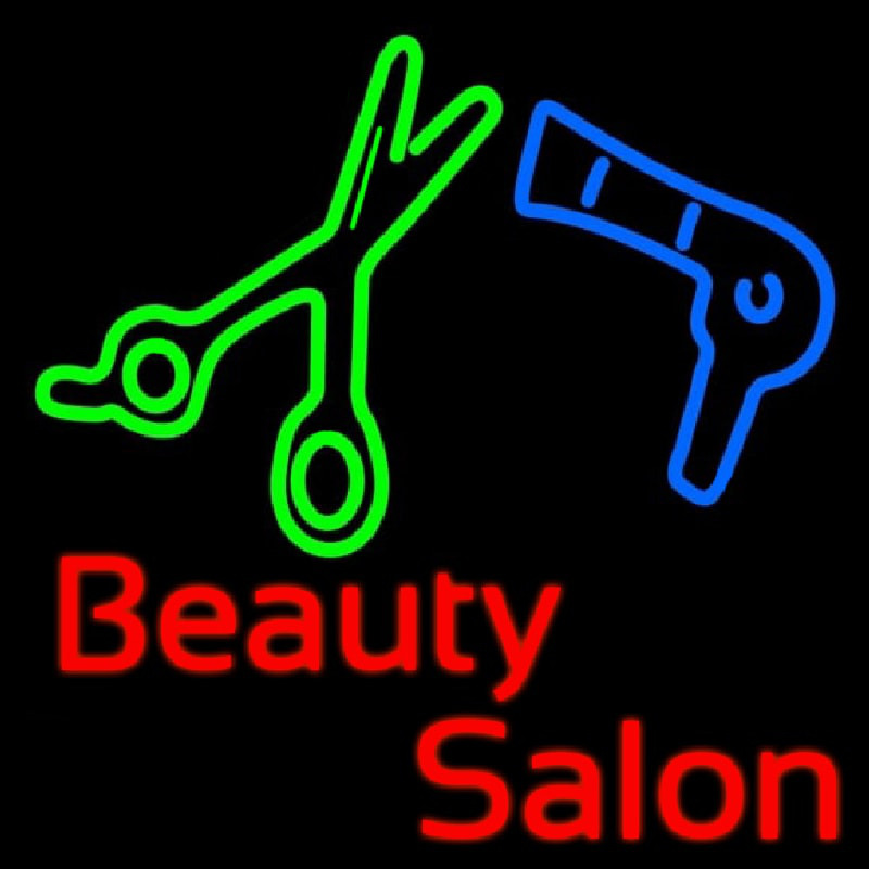 Beauty Salon Logo Neon Skilt