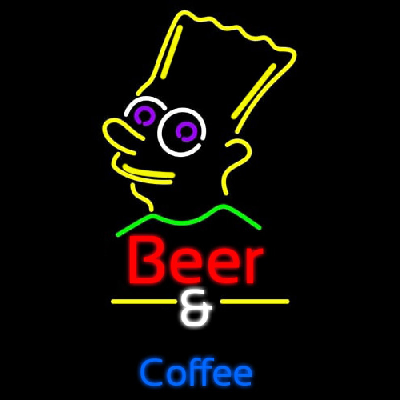 Beer And Coffee Neon Skilt