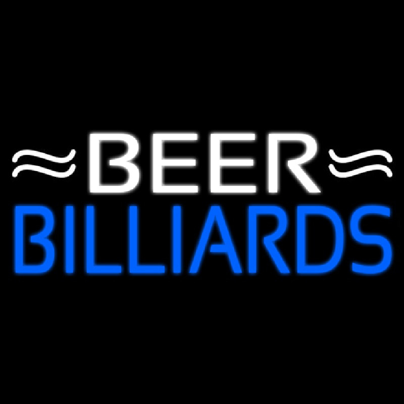 Beer Billiards 1 Neon Skilt