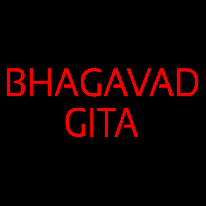 Bhagavad Gita Neon Skilt