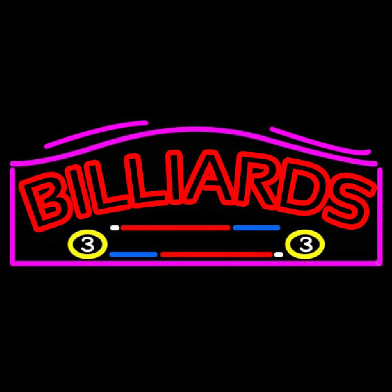 Billiards 1 Neon Skilt