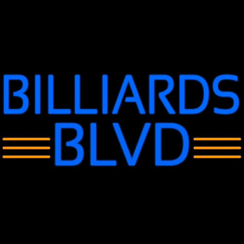 Billiards Blvd Neon Skilt