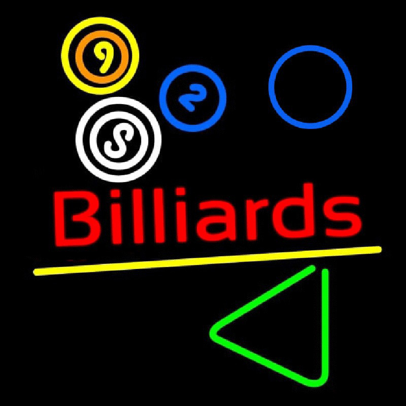 Billiards Neon Skilt