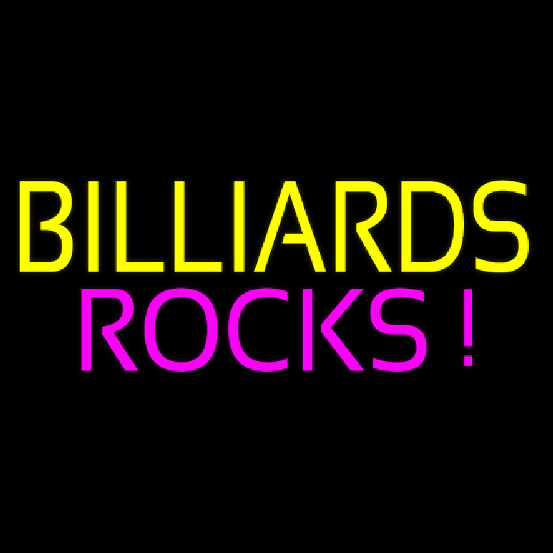 Billiards Rocks 3 Neon Skilt