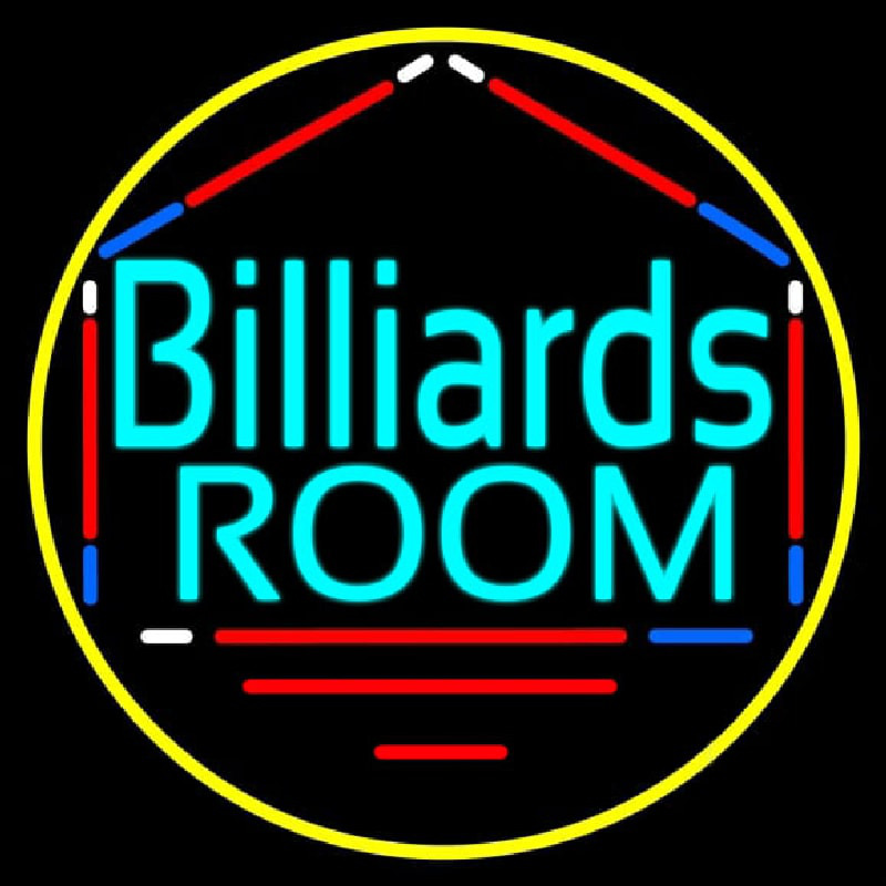 Billiards Room 3 Neon Skilt