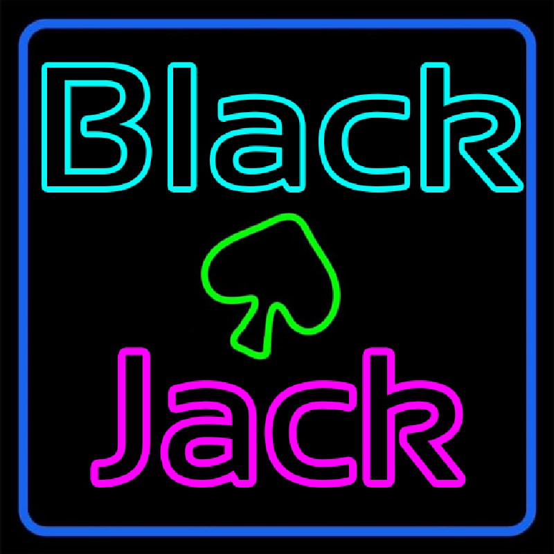 Blackjack Poker Neon Neon Skilt