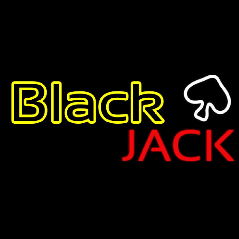 Blackjack Poker Neon Neon Skilt