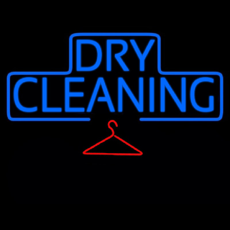 Block Dry Cleaning Neon Skilt