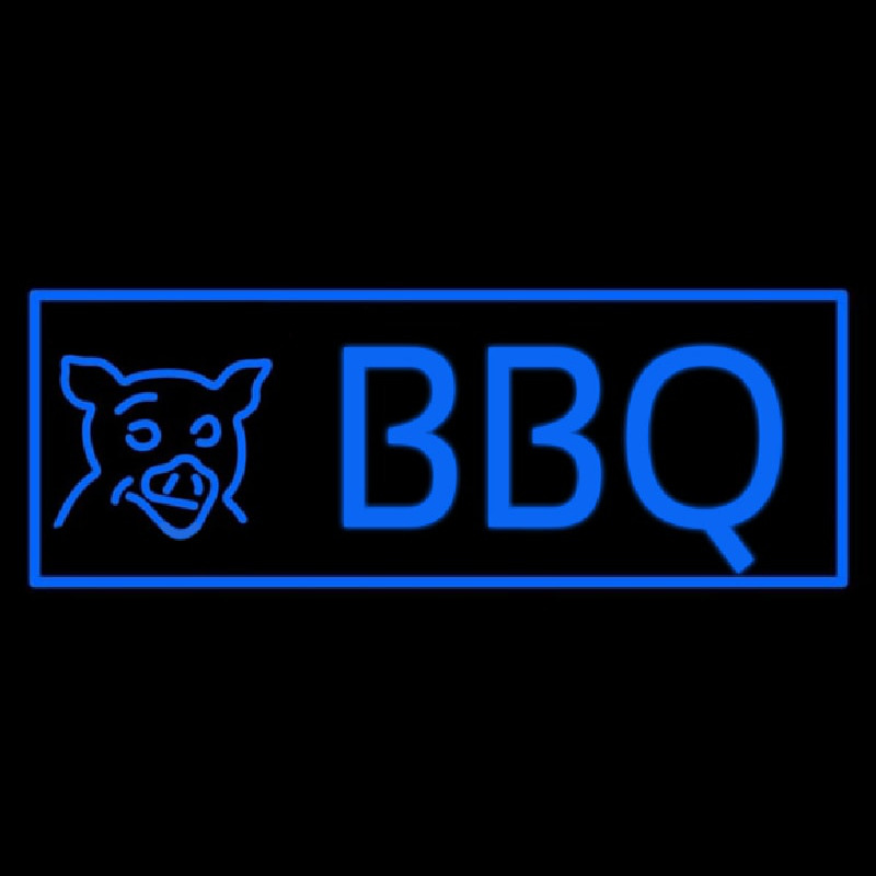 Blue Bbq Neon Skilt