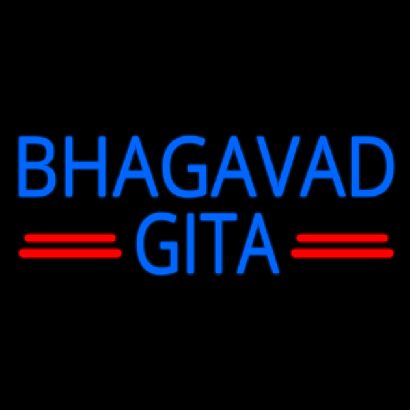 Blue Bhagavad Gita Neon Skilt