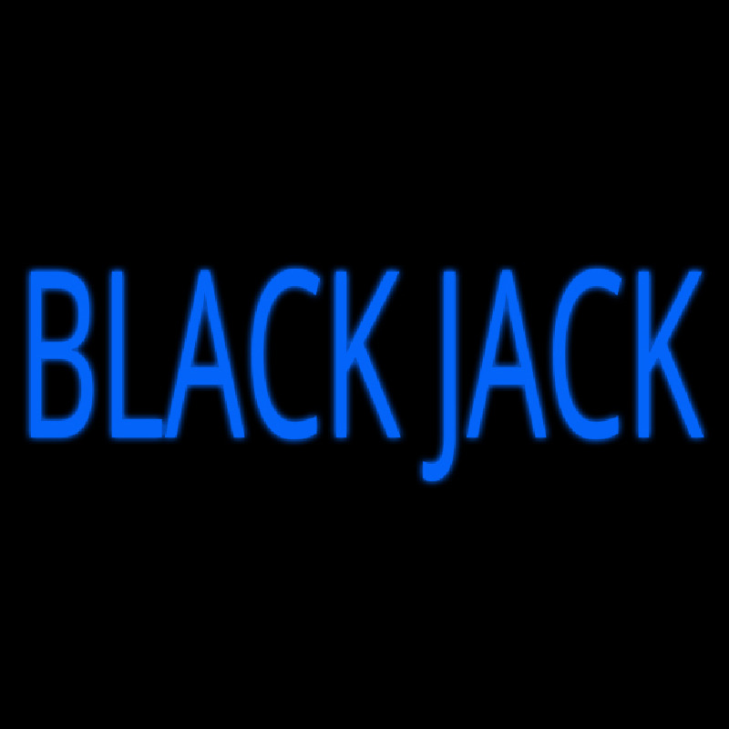 Blue Blackjack Neon Skilt