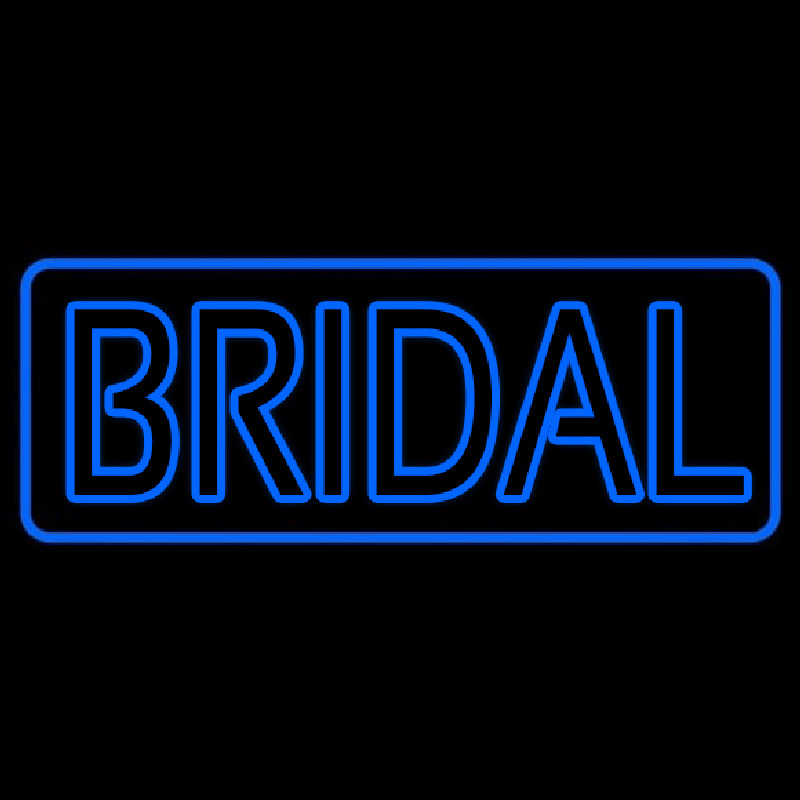 Blue Border Bridal Block Neon Skilt