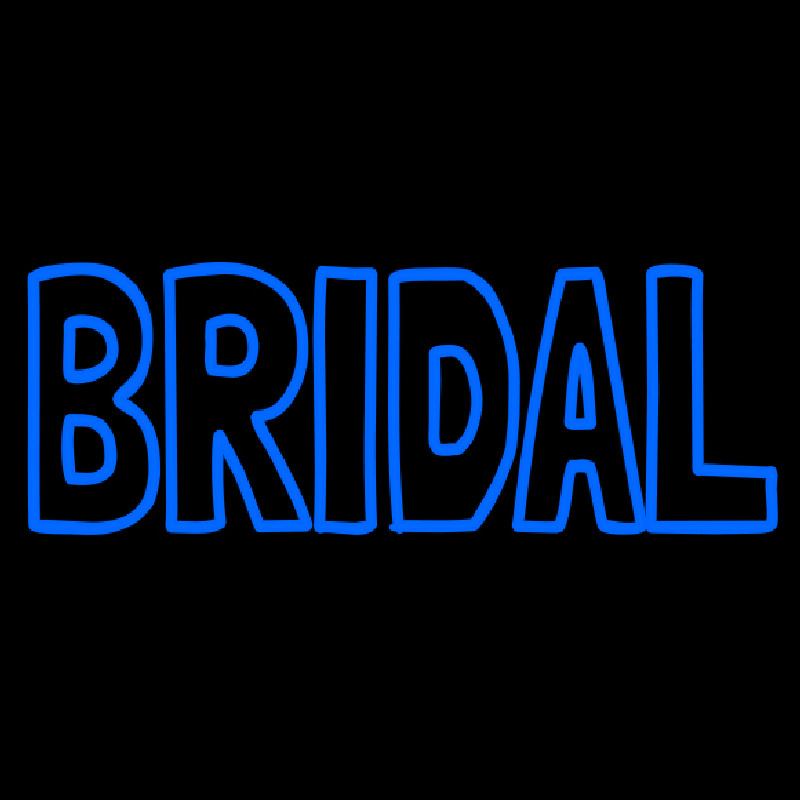 Blue Bridal Block Neon Skilt