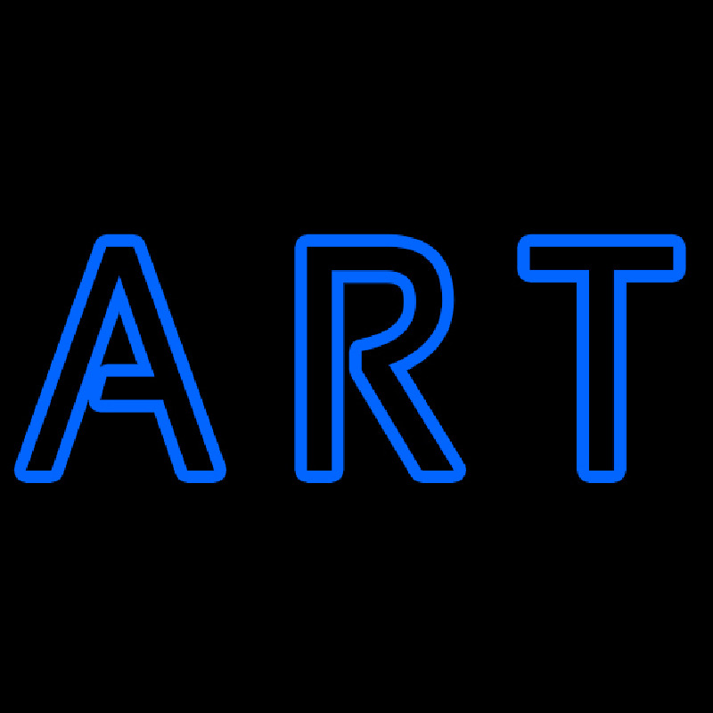 Blue Double Stroke Art Neon Skilt