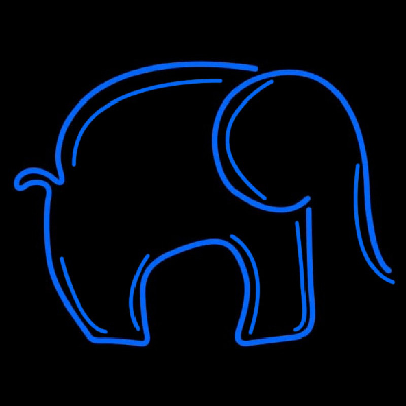 Blue Elephant Neon Skilt