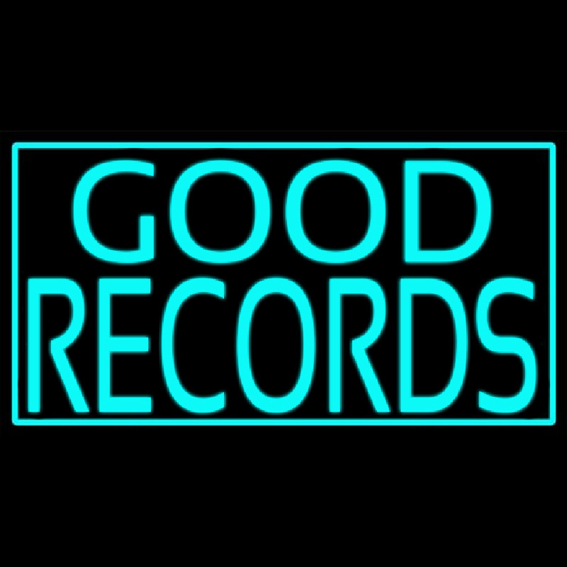 Blue Good Records Border Neon Skilt