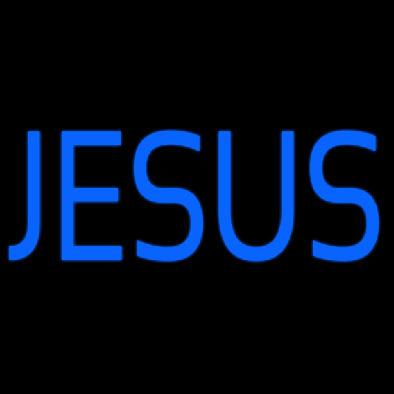 Blue Jesus Neon Skilt