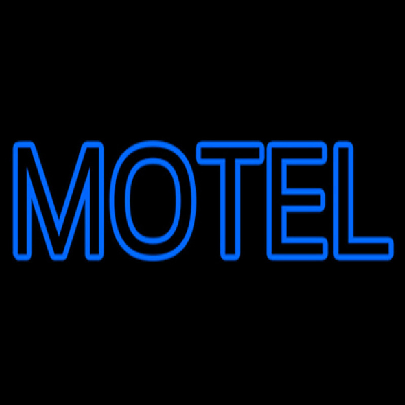 Blue Motel Double Stroke Neon Skilt