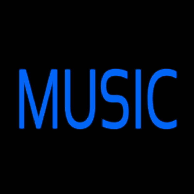 Blue Music Block 1 Neon Skilt