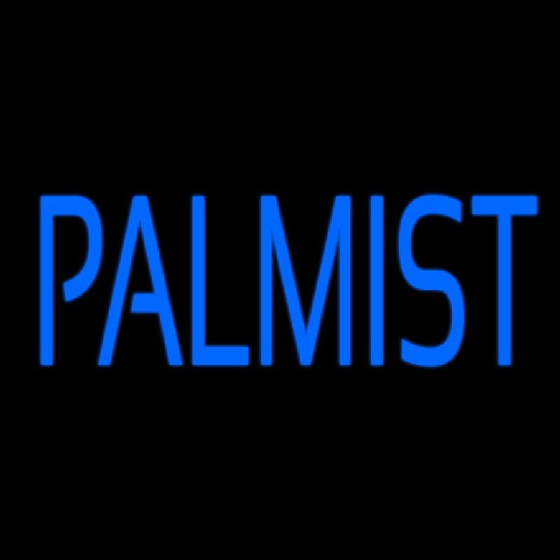 Blue Palmist Block Neon Skilt