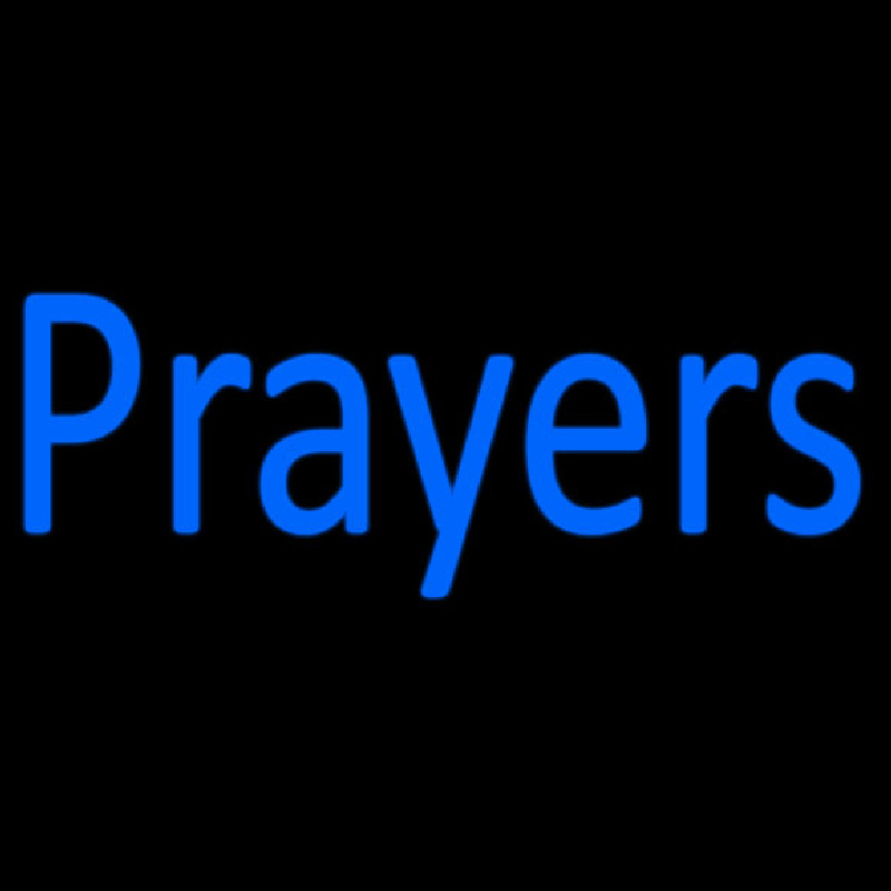 Blue Prayers Neon Skilt