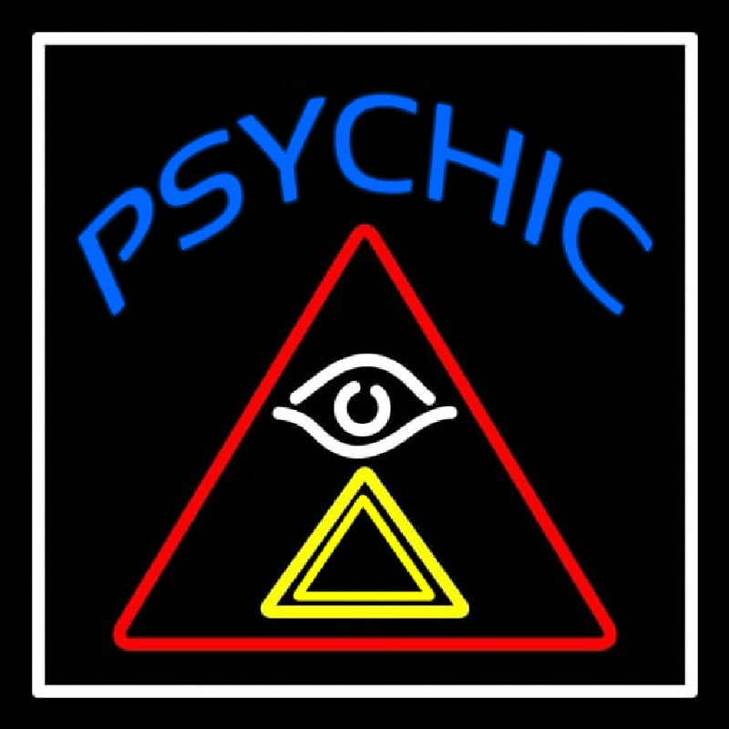 Blue Psychic Logo Neon Skilt