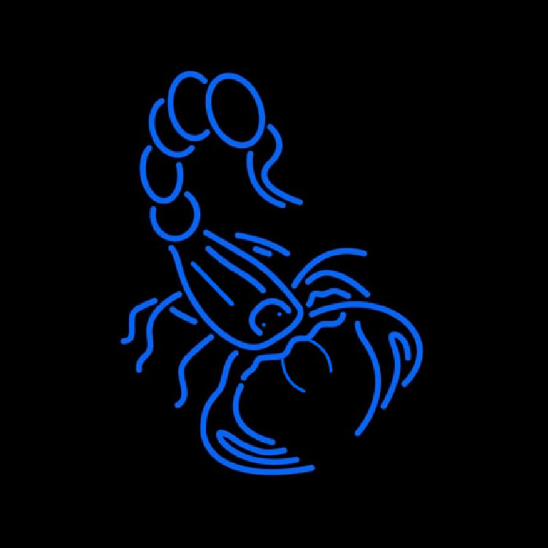 Blue Scorpion Logo Neon Skilt