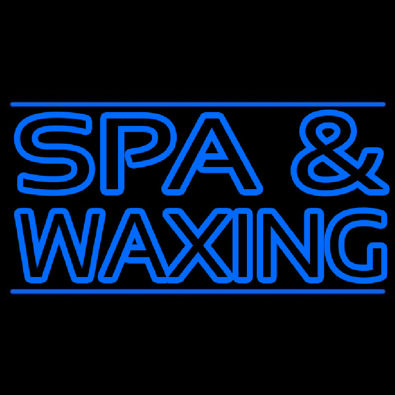 Blue Spa And Wa ing Neon Skilt