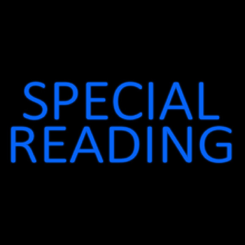 Blue Special Reading Neon Skilt