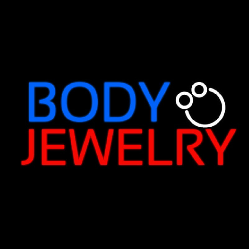 Body Jewelry Block Logo Neon Skilt