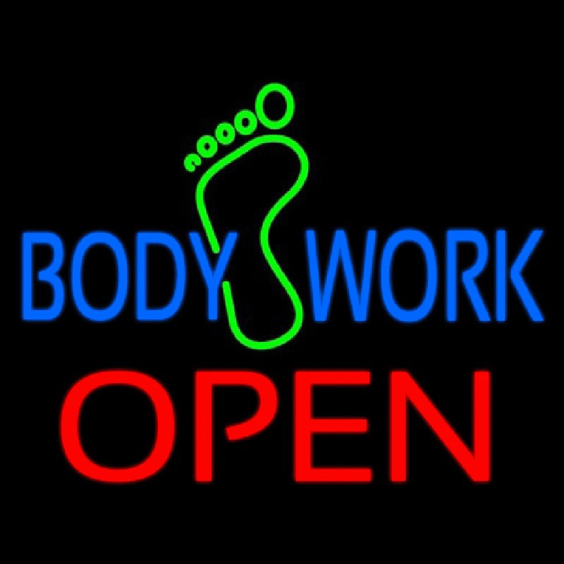 Body Work Open Neon Skilt