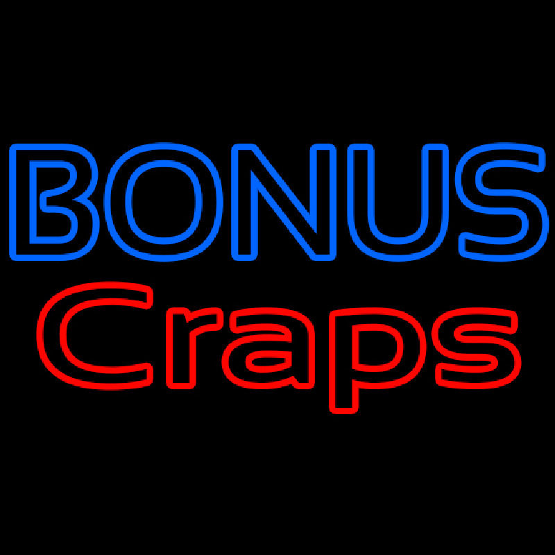 Bonus Craps Neon Skilt