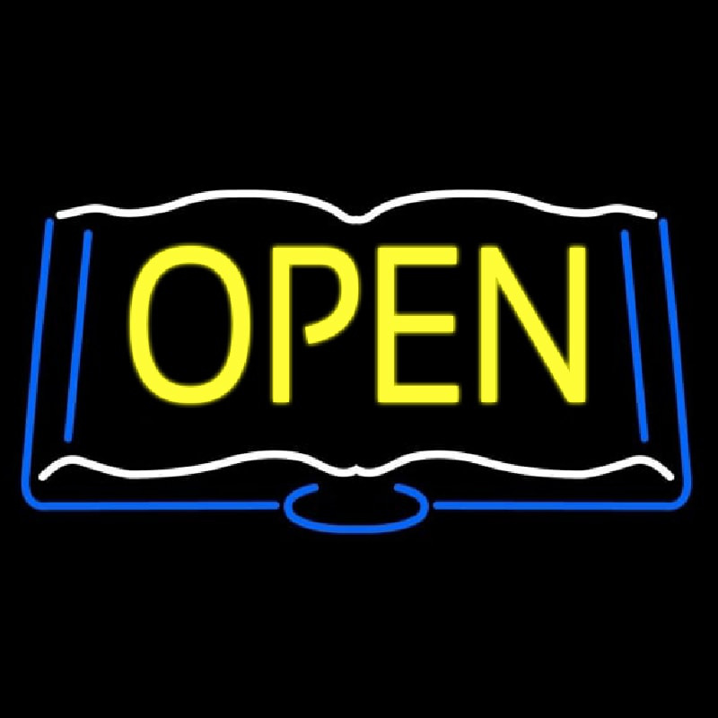 Books Open Neon Skilt