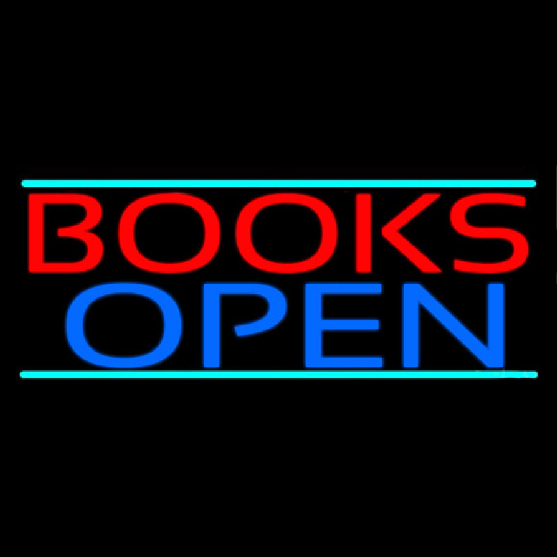 Books Open Neon Skilt