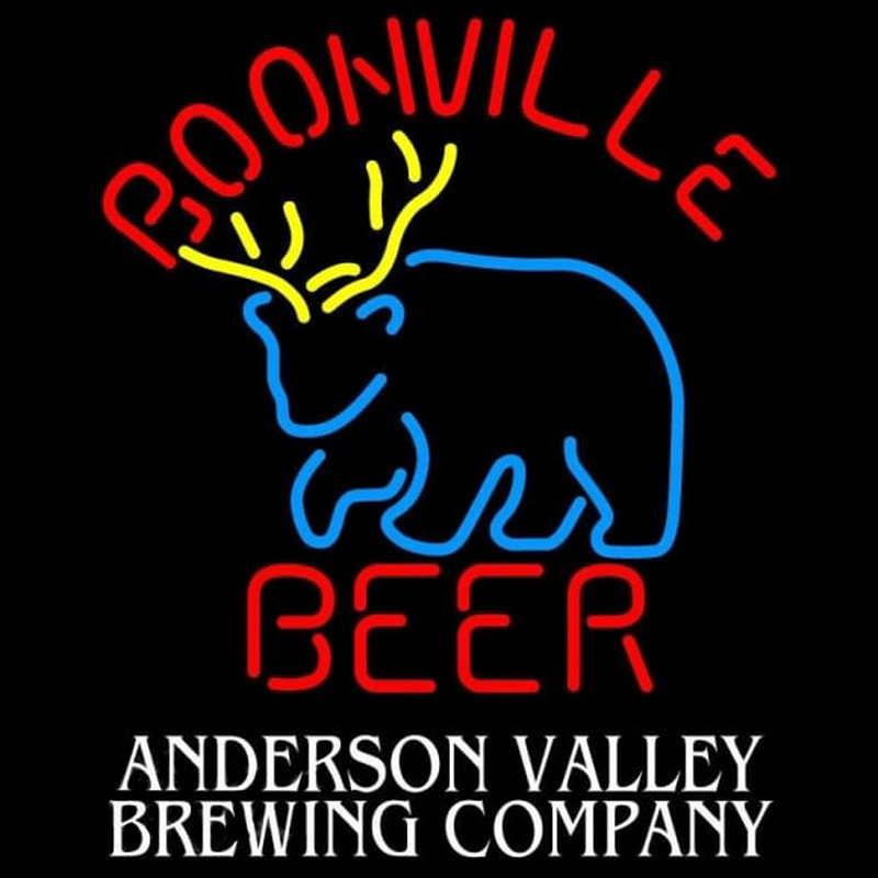 Boonville Deer Anderson Valley Neon Skilt